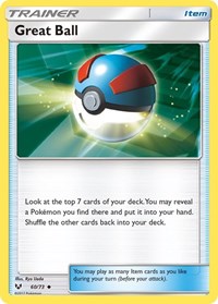 Great Ball 60/73 Shining Legends Reverse Holo Pokémon card