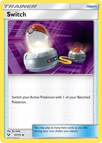 Switch 67/73 Shining Legends Reverse Holo Pokémon card