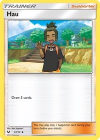 Hau 61/73 Shining Legends Reverse Holo Pokémon card