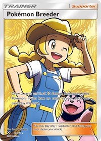 Pokemon Breeder Full Art 73/73 Shining Legends Pokémon card
