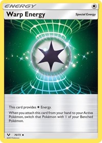 Warp Energy 70/73 Shining Legends Reverse Holo Pokémon card