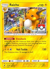 Raichu (League Challenge) [4th Place] 041/147 · Reverse Holo
