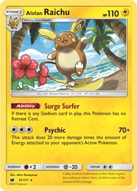 Alolan Raichu 31/111 · Reverse Holo