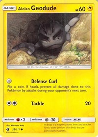 Alolan Geodude 32/111 · Reverse Holo