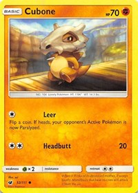 Cubone 52/111 · Reverse Holo