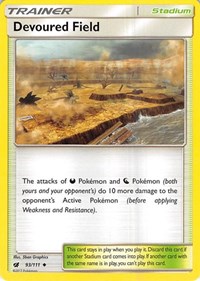 Devoured Field 93/111 Crimson Invasion Reverse Holo Pokémon card