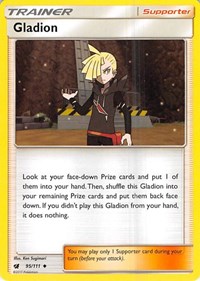 Gladion 95/111 Crimson Invasion Reverse Holo Pokémon card