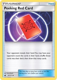 Peeking Red Card 97/111 Crimson Invasion Reverse Holo Pokémon card