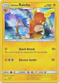Alolan Raichu (#30 Holofoil) 30/30
