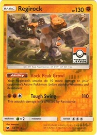 Regirock (Pokemon League) 053/111 · Reverse Holo
