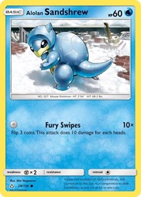 Alolan Sandshrew 28/156 · Reverse Holo