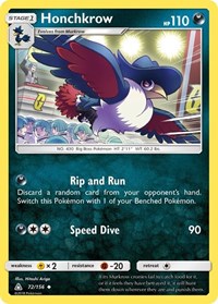 Honchkrow 72/156 · Reverse Holo