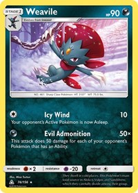 Weavile 74/156 · Reverse Holo