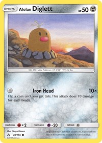 Alolan Diglett 78/156 · Reverse Holo