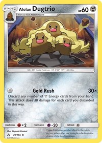 Alolan Dugtrio 79/156 · Reverse Holo