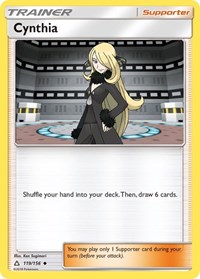 Cynthia 119/156 Ultra Prism Reverse Holo Pokémon card
