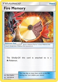 Fire Memory 123/156 Ultra Prism Reverse Holo Pokémon card