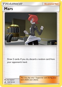 Mars 128/156 Ultra Prism Reverse Holo Pokémon card