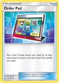 Order Pad 131/156 Ultra Prism Reverse Holo Pokémon card