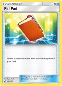 Pal Pad 132/156 Ultra Prism Reverse Holo Pokémon card