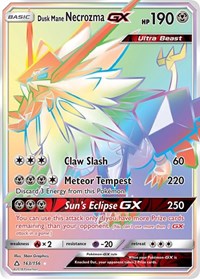 Dusk Mane Necrozma GX (Secret Rare) 163/156
