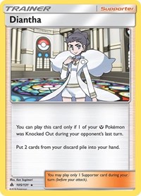 Diantha 105/131 Forbidden Light Pokémon card