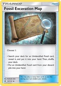Fossil Excavation Map 107/131 Forbidden Light Reverse Holo Pokémon card
