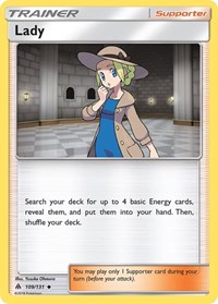 Lady 109/131 Forbidden Light Reverse Holo Pokémon card