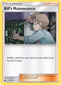 Bill's Maintenance 126/168 Celestial Storm Reverse Holo Pokémon card