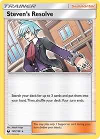 Steven's Resolve 145/168 Celestial Storm Reverse Holo Pokémon card