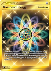 Rainbow Energy Secret 183/168 Celestial Storm Pokémon card