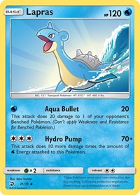 Lapras 21/70 · Reverse Holo