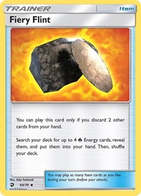 Fiery Flint 60/70 Dragon Majesty Reverse Holo Pokémon card