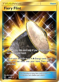Fiery Flint Secret 76/70 Dragon Majesty Pokémon card