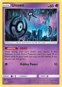 Unown 91/214 · Reverse Holo