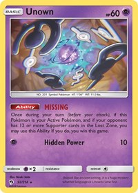 Unown 92/214 · Reverse Holo