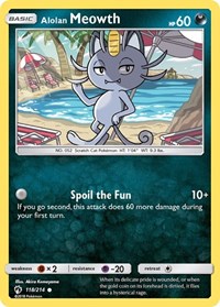 Alolan Meowth 118/214 · Reverse Holo