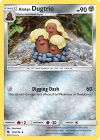 Alolan Dugtrio 123/214 · Reverse Holo