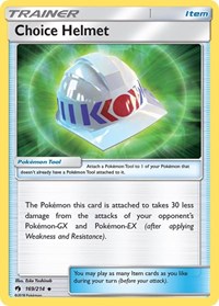 Choice Helmet 169/214 Lost Thunder Reverse Holo Pokémon card