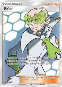 Faba Full Art 208/214 Lost Thunder Pokémon card
