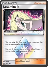 Lusamine Prism Star 182/214 Lost Thunder Pokémon card