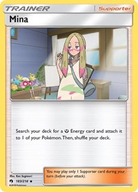 Mina 183/214 Lost Thunder Reverse Holo Pokémon card
