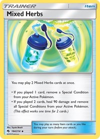 Mixed Herbs 184/214 Lost Thunder Reverse Holo Pokémon card