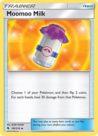Moomoo Milk 185/214 Lost Thunder Reverse Holo Pokémon card