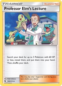 Professor Elm's Lecture 188/214 Lost Thunder Pokémon card
