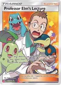 Professor Elm's Lecture Full Art 213/214 Lost Thunder Pokémon card