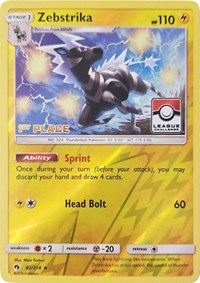 Zebstrika (League Challenge) [1st Place] 082/214 · Reverse Holo