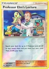 Professor Elm's Lecture (Regional Championships) [Staff] 188/214 League & Championship Cards Reverse Holo Pokémon card