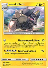 Alolan Golem 37/181 · Reverse Holo