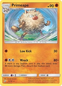 Primeape 72/181 · Reverse Holo